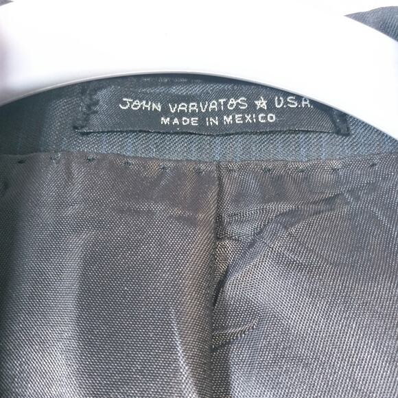 John Varvatos Men's Delancy Wool 2-Button Jacket Blazer Blue Pinstripe Size 42 R - Picture 6 of 11